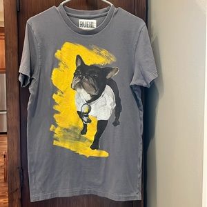 Ruehl No .925 Men’s French Bulldog Frenchie Shirt Medium Gray Grey